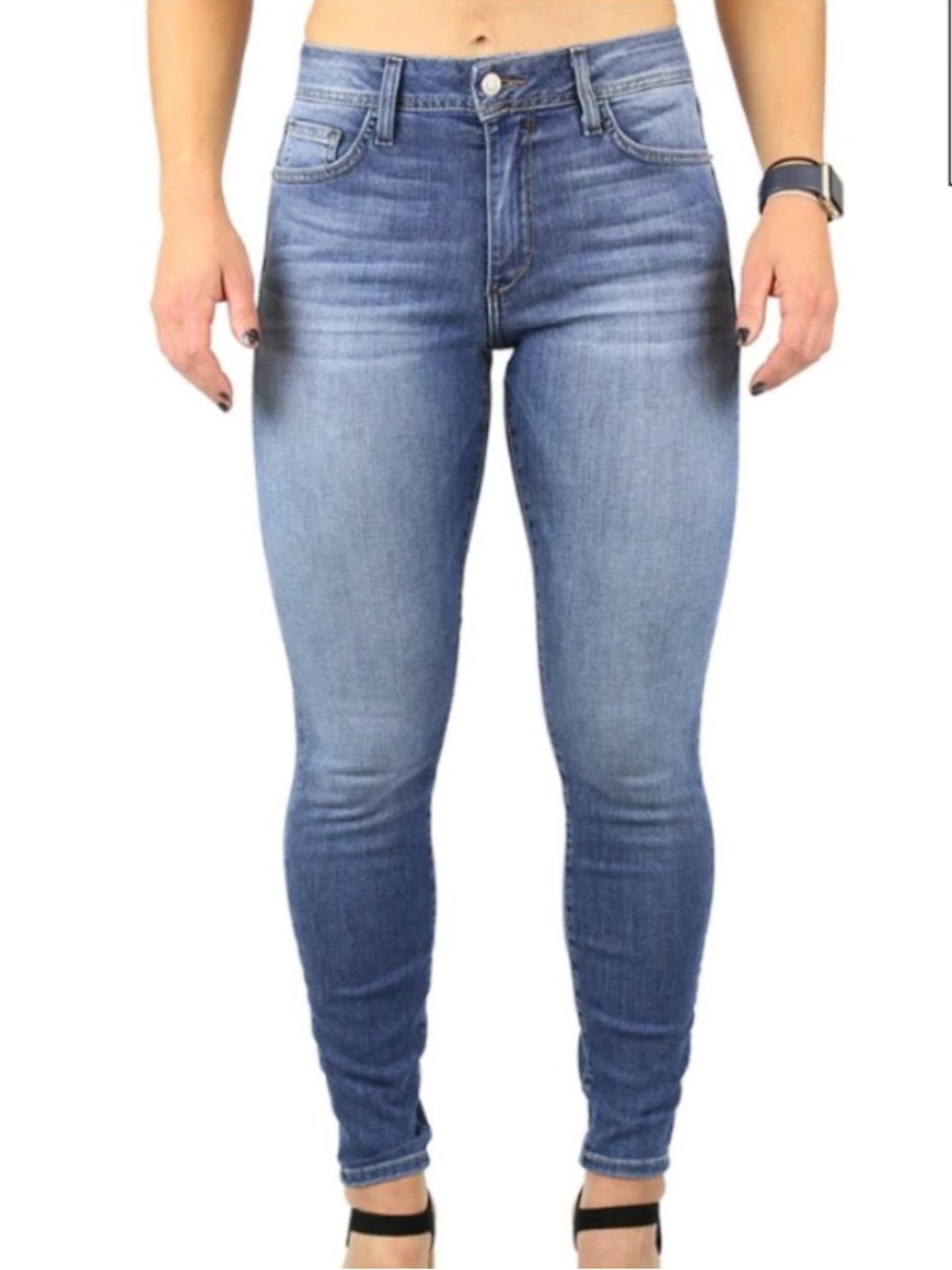 Fran Denim Women 27 Blue Medium Wash Mika High Rise Skinny Jeans NWT